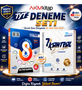 Altın Karma TYT 8 Deneme ve Bilgi Sarmal 7 Kontrol Deneme Seti 2 Kitap