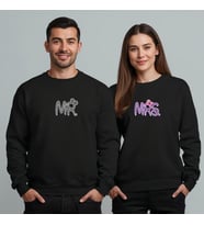Sevgililer Günü Özel Kombin, 2 Ürün Bisiklet Yaka Sweatshirt (Siyah)