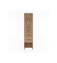 Hyperion Dolap 2 Raflı 5 Çekmeceli 2 Kapaklı 60x44x243 Çam-Çam