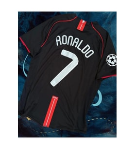 Cristiano Ronaldo Kısa Kol Siyah 2008- Retro Futbol Formasi