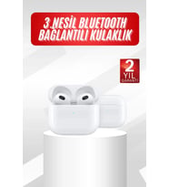 3.nesil İos Android Uyumlu Bluetooth 5.0 Beyaz Çağrı Cevaplama (Çok Renkli)