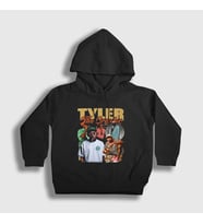 Presmono Unisex Çocuk Siyah Poster Tyler The Creator Kapüşonlu Sweatshirt 492720tt