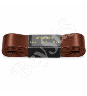 Saten Kurdele 20 mm Kahverengi