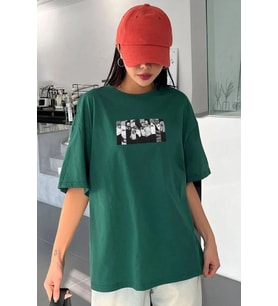 Unisex Naruto Baskılı T-shirt (Yeşil)