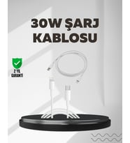 Yüksek Saflıkta Bakır Çekirdekli 30W Hızlı Şarj Kablosu