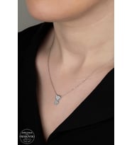 SWAROVSKİ CRYSTAL KALP  925 AYAR GÜMÜŞ KOLYE
