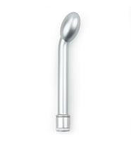G-Spot Uyarıcılı Titreşimli Gümüş Vibratör Dildo 21 cm (Metal)