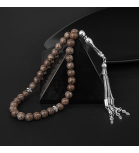 Riyolit Doğal Taş Tesbih 33lük - 8mm (Çok Renkli)