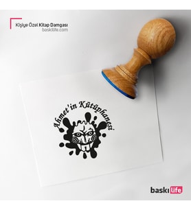 Palyaço Kişiye Özel Kitap Damgası Kitap Mührü Kaşe Kitap Mühür Özel Damga 409