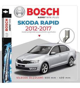 Bosch Skoda Rapid Muz Silecek Takımı (2012-2017) Aerotwin