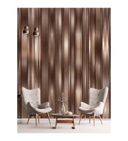 Dreamwall Ahşap Lambri Desenli Isı Ve Ses Yalıtımlı Sağlıklı Tekstil Duvar Kağıdı (Kahverengi)