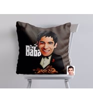 BK Gift Kişiye Özel Godfather Baba Karikatürlü Beyaz Yastık-5