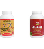 Golden Arizona  Atx  Glucosamine Chondroitin Msm  200 Tablet Ncs  Collagen Hyaluronic Acid Complex  180 Tablet  2 Ürün Birden (Renksiz)