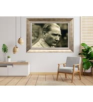 Gümüş Çerçeveli Atatürk Tablo a651