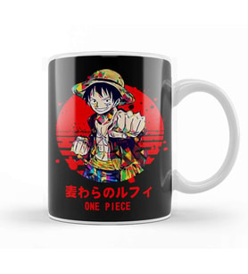 One Piece Monkey D Luffy Kupa Bardak Porselen