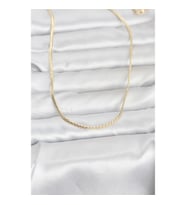 Mey İthalat® CM 14K Gold Renk Yassı Zincir Model 60 cm Kadın Kolye