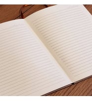 Gold İşlemeli Siyah Deri Defter