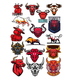 Boğa Sticker Set-6 13 Parça Telefon, Tablet, Defter, Laptop Sticker