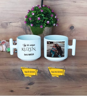 Kuzene Hediye Kupa Bardak T Fotoğraflı Kuzene Doğum Günü Hediyesi
