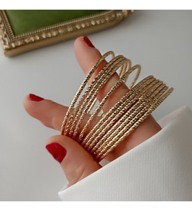 Lente Aksesuar Xuping Gold Kesme Model Ajda Bilezik (3'lü Set)