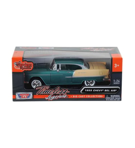 Metal 1955 Chevy Bel Air Yeşil 1:24 Ölçek