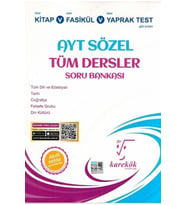 karakök yayınları Karakök Ayt Sözel Tüm Dersler Soru Bankası (Çok Renkli)