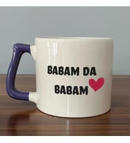 Babam Da Babam Baskılı Mor Kulplu D Kupa