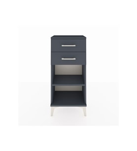 Arges Komodin Tek Raflı 2 Çekmeceli 44x30x96 Antrasit-Antrasit