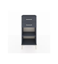 Arges Komodin Tek Raflı 2 Çekmeceli 44x30x96 Antrasit-Antrasit