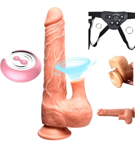 Polly Hareketli&Emişli Ve Darbeli 7 Farklı Titreşimli Kumandalı Ultra Yumuşak Kemerli Penis