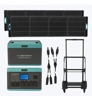 ANTFEA H2400 Pro Güç Kaynağı + BH2400 Backup + 2 Ad 400W Panel + Taşıma Römorku +Paralelleme Kablosu