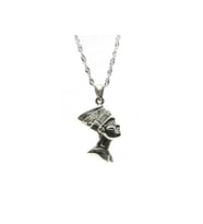 Gümüş Kolye - Antik Mısır Nefertiti Küçük 925 Ayar Gümüş Sevgiliye,anneye,eşe,arkadaşa Hediye Kolye