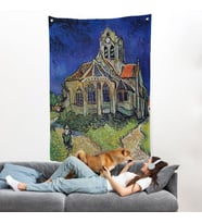 Vincent van Gogh Auvers'deki Kilise Duvar Örtüsü-7445