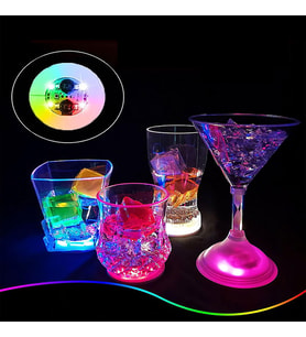 Işıklı Yapışkanlı Bardak Altı Aparatı Ledli 3 Fonksiyonlu 6 cm Çap