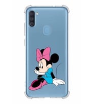 Samsung Galaxy A11  Köşe Korumalı Antişok Kapak Minnie Mouse Tasarımlı Şeffaf  Kılıf