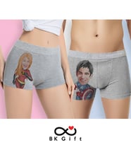 BK Gift Çiftlere Özel Süper Kahraman Karikatürlü 2’li Boxer Seti, Sevgililer Günü Hediyesi, Yıl Dönümü Hediyesi, Doğum Günü Hediyesi-1