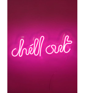 Chill out Neon Tabela Yazı Neon  Led Dekoratif Duvar Aydınlatması Neon Duvar Dekorasyonu