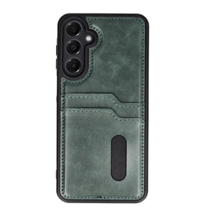 Samsung Galaxy A26 Kılıf Sara Kartvizitli Deri Kılıf - Koyu Yeşil