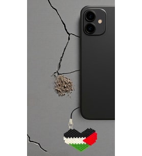 Miyuki Boncuk El Yapımı Filistin Bayrağı Telefon Çarmı - Charm (Çok Renkli)