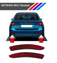 Skoda Octavia Arka Tampon Reflektörü Sol ve Sağ 2021 Sonrası