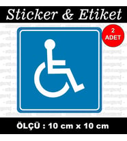 engelli aracı dikkat etiket sticker - 2 adet çıkartma araba motosiklet kask atv tablet pc buzdolabı otomobil bilgisayar uyumlu