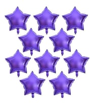 Mor Mini Shape Yıldız Folyo Balon 6 Adet