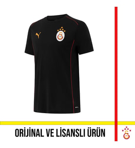 Galatasaray Lisanslı  A Takım Galatasaray Yazılı Siyah T-Shirt