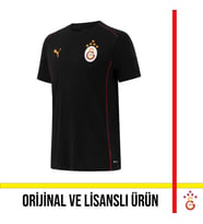 Galatasaray Lisanslı  A Takım Galatasaray Yazılı Siyah T-Shirt