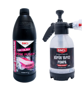 SMX %90 cilalı Pink Fusion Oto Şampuanı 750 ml ve Köpük Pompası
