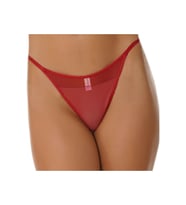 Transparan Kırmızı Kadın Fantezi G-string