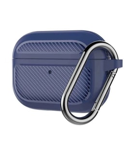 ALLY Karbon Fiber AirPods Pro Kulaklık Kancalı Silikon Koruma Kılıfı-(5775) - HUOBPS4083-7625