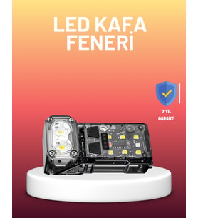 Northcity 3 Fonksiyonlu LED Far El Feneri & Çalışma Lambası - 1200 mAh Uzun Pil Ömürlü, El Sensörlü ve Klipsli