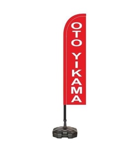Oto Yıkama Yelken Plaj Bayrağı