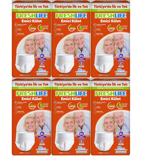 FreshLife Emici Külot Hasta Bezi XL Ekstra Büyük 180 Adet (6PK*30)